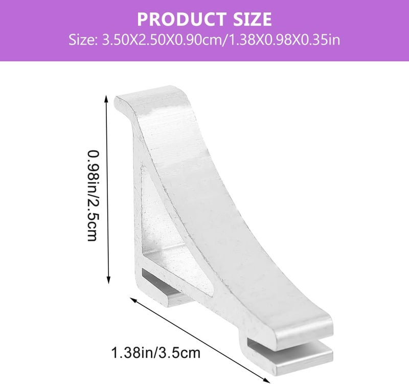 DOITOOL Freezer Shelf Clips Refrigerator Support Hooks Cooler Shelf Brace Replacement Freezer Clips for Household Refrigerators Easy Install Durable 3.5X2.5X0.35 Inch - Image 4